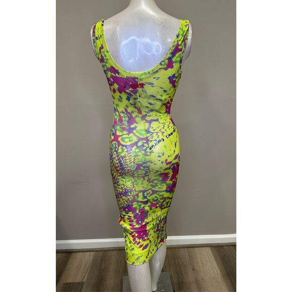 Versace Jeans Couture Vestiti Tie-Dye Sheath Dress Size 36 /US 0 $376 - Picture 9 of 11